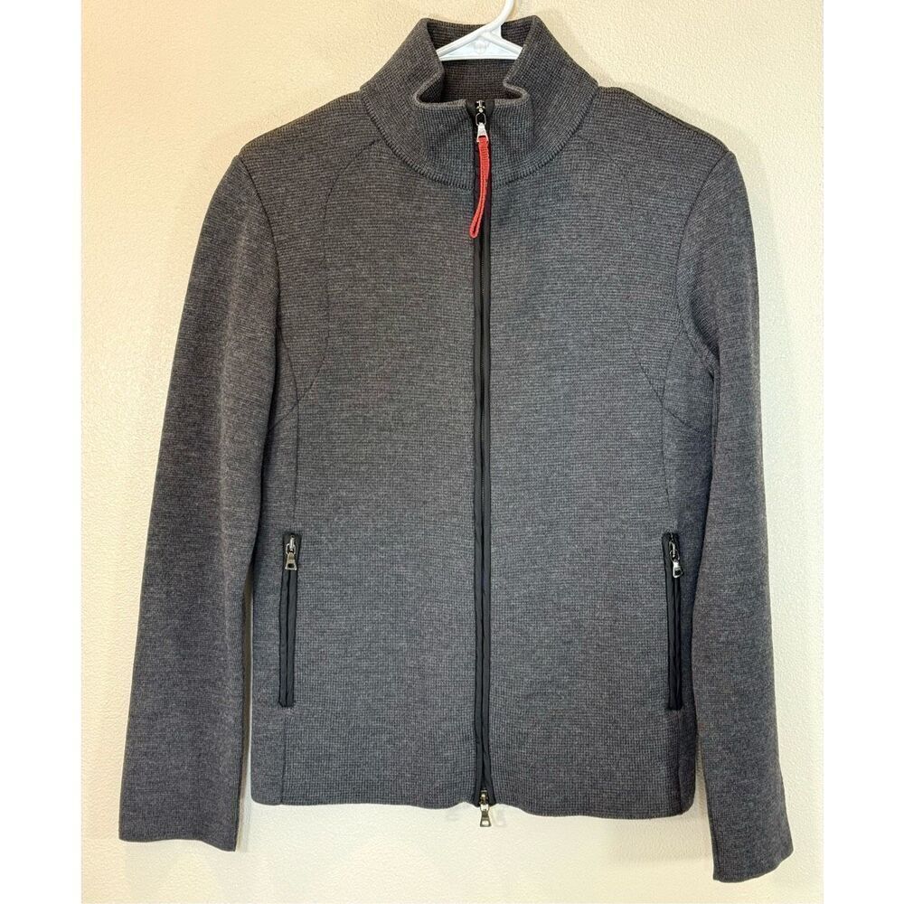 Prada Iconic 2000s Full Zip Up Nylon Cardigan Size 8US Women's Made in Italy